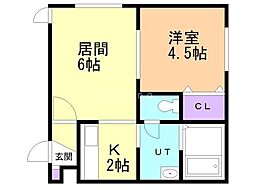 ハイアットプラザ元町 1LDKの間取図画像