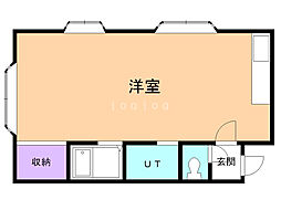 ノースマンション3312 ワンルームの間取図画像
