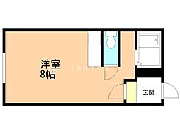 パークヴィラ ワンルームの間取図画像