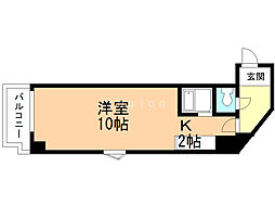 グランドール環状通東 1Kの間取図画像