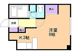 フェリス31 1Kの間取図画像