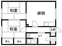 コーポはまなす 2LDKの間取図画像