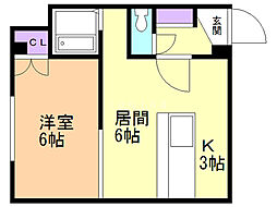 リベラルイン819 1LDKの間取図画像