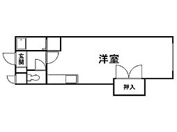 クレール・フランセ・エストゥ ワンルームの間取図画像