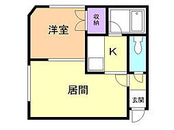 キャピタル・95 1LDKの間取図画像