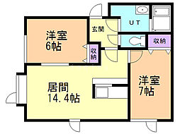 エンドレスNo.1 2LDKの間取図画像