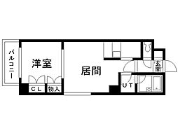 アルカディア33 1LDKの間取図画像