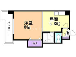 ル・クラシック12 1DKの間取図画像