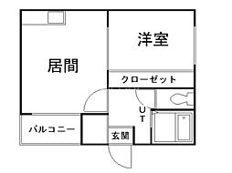 コートモンターニュ 1LDKの間取図画像