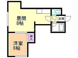 MS入山 1LDKの間取図画像