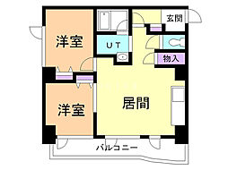 ミルフォードガーデン 2LDKの間取図画像