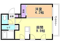 シティレジデンス新道東 1LDKの間取図画像