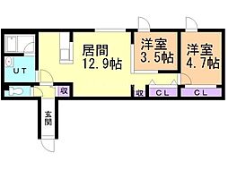 間取図画像 2LDK