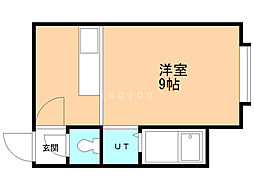 AMS平和通 ワンルームの間取図画像