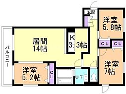 間取図画像 3LDK
