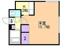 アーバンクラスタ東札幌 1Kの間取図画像