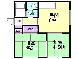間取図画像 2LDK