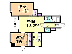 間取図画像 2LDK