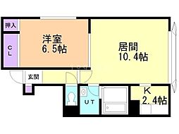 寿グランハイツ 1LDKの間取図画像