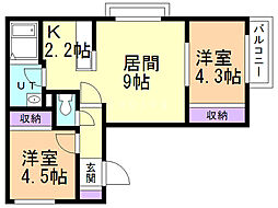 間取図画像 2LDK