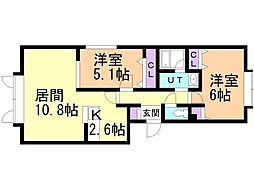 間取図画像 2LDK