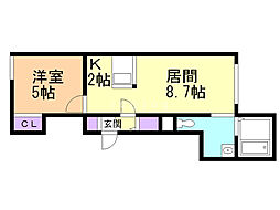 間取図画像 1LDK