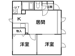 ルミエールドゥマン2 2LDKの間取図画像