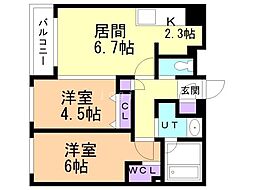 間取図画像 2LDK
