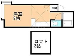 ティアラ東札幌プロムナード ワンルームの間取図画像