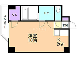 パラッツオ884 1Kの間取図画像