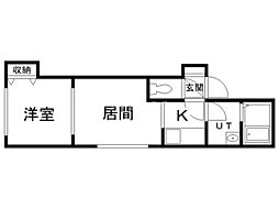 MK・ステュディオ 1DKの間取図画像