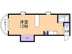 パブリック48 ワンルームの間取図画像