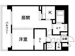 ヒルズ白石本通り 1LDKの間取図画像