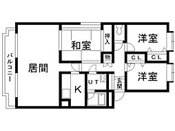 CastLe16 3LDKの間取図画像