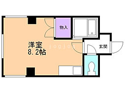 ステュディオ南郷 ワンルームの間取図画像