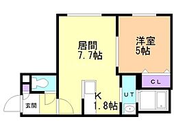 アレスタ 1LDKの間取図画像