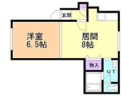 M・Jアームス 1LDKの間取図画像