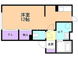 グレイススクエア菊水元町五号館 ワンルームの間取図画像