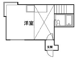 メイプルタウン 1LDKの間取図画像