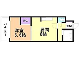 OBX 1LDKの間取図画像