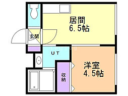プロスペクト菊水 1DKの間取図画像