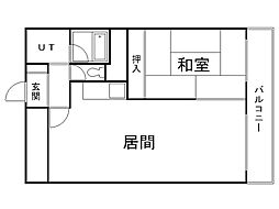 18松井ビル 1LDKの間取図画像