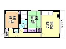 丸一ビルコーポエイト 2LDKの間取図画像