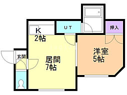 ティファニーＺ 4階1LDKの間取り