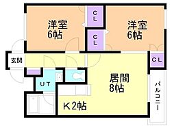 間取図画像 2LDK
