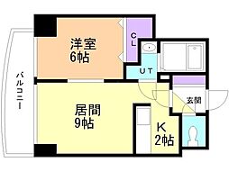 ef2 1LDKの間取図画像