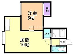 ファントム 1LDKの間取図画像