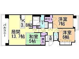 パークホームズ真駒内泉町 3LDKの間取図画像