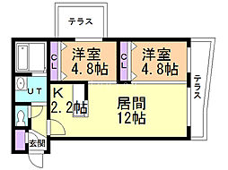 間取図画像 2LDK
