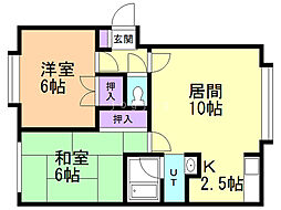 プラスパーク平岸A棟 2LDKの間取図画像